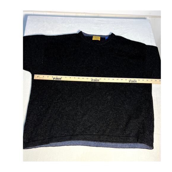 Vintage Carlyle & Kilmore 100% Wool Grey Long Sleeve Pullover Sweater XXL - Picture 7 of 7